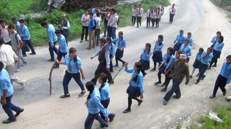 work camp, Nepal, skola, ziaci